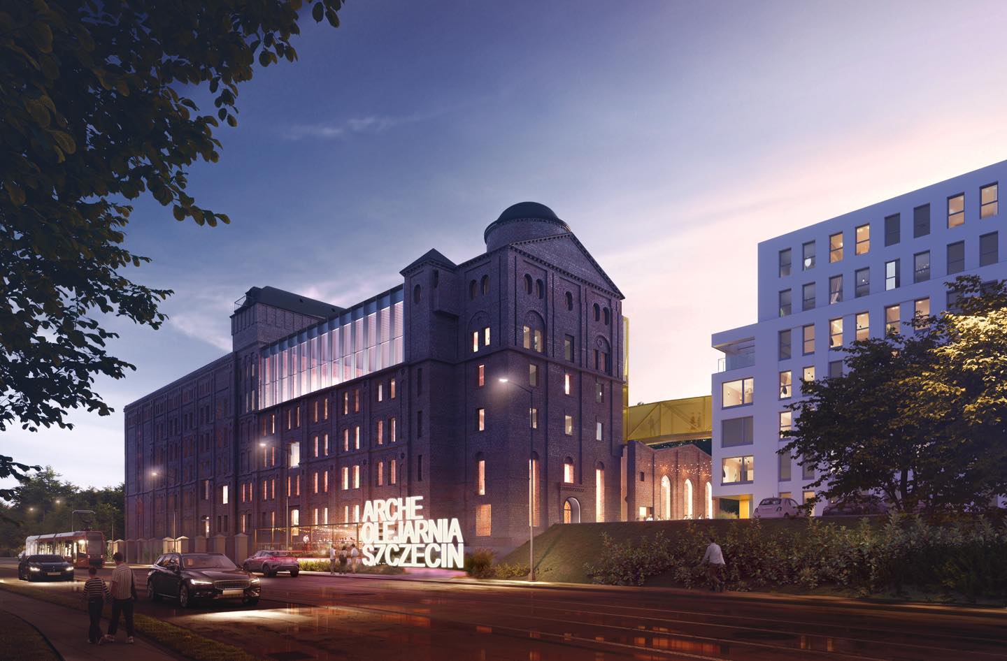szczecin zyska luksusowy hotel z basenem na dachu! zobacz pierwsze wizualizacje arche olejarnia!