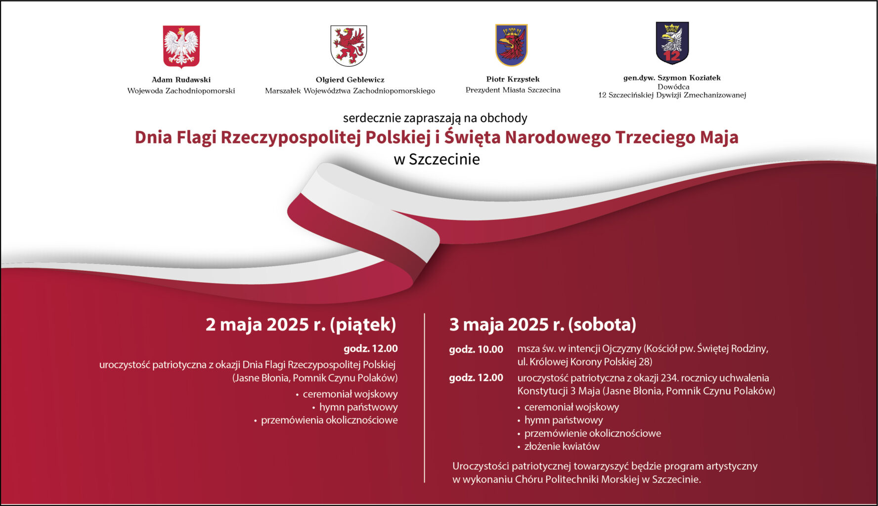 święto flagi i 234. rocznica uchwalenia konstytucji 3 maja – uroczystości patriotyczne w szczecinie