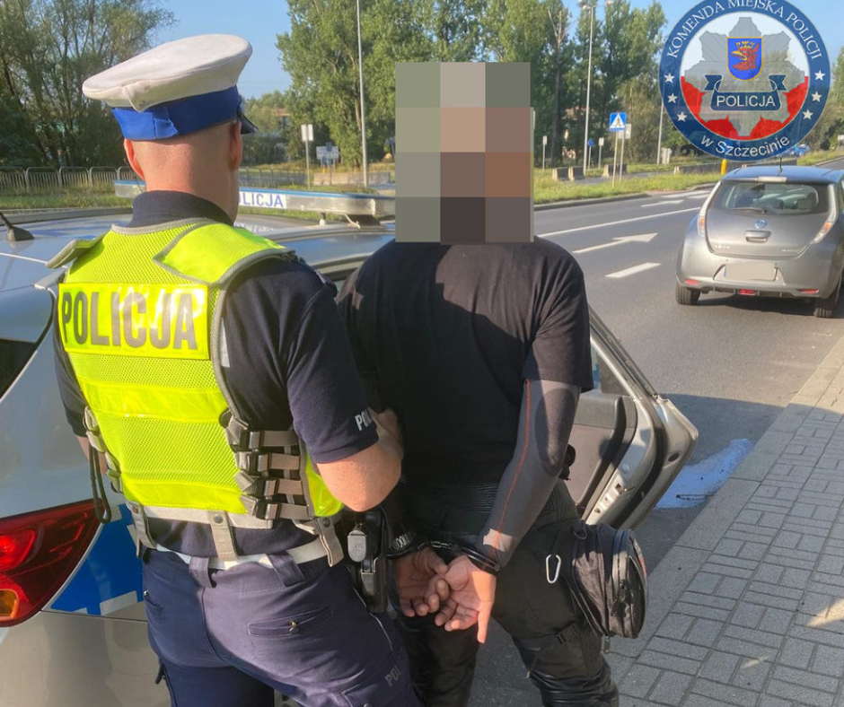 pół promila z samego rano. pijany motocyklista zatrzymany