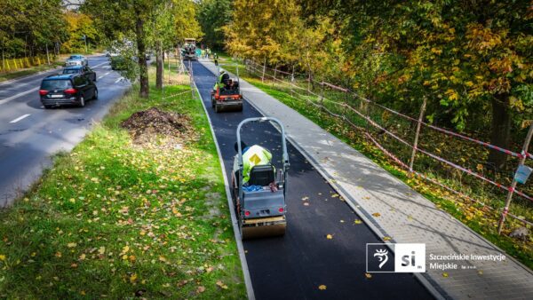 asfalt już na miejscu! nowa trasa pieszo-rowerowa na północy szczecina coraz bliżej finału