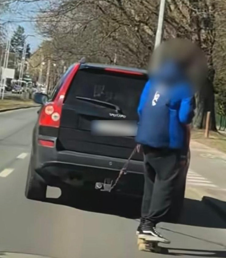 „skateboard za samochodem” na ulicy w szczecinie. nagranie z sieci wywołało reakcję policji